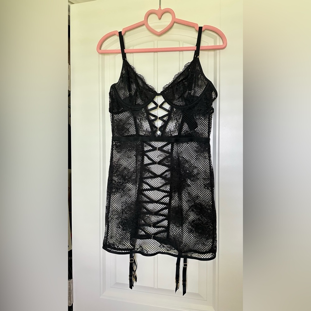Never Worn - medium fishnet Victorias Secret dress lingerie